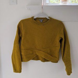100% Wool Cropped COS Mustard Sweater
